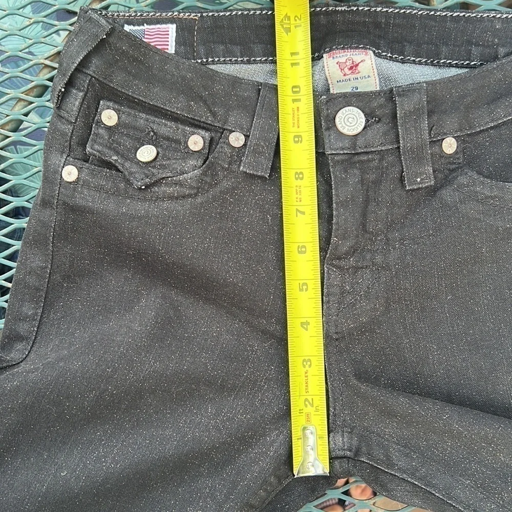 ▶️ TRUE RELIGION ◀️ Gold Sparkle Black Jeans.
